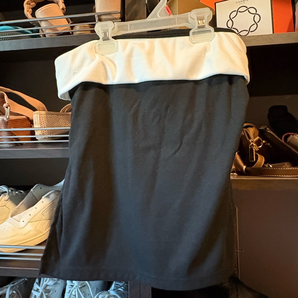 SHEIN Black and White Tube Top